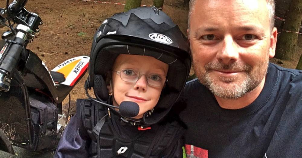 Far og søn til Trial - verdens bedste sport til intruduktion af børn til motorcykel sport